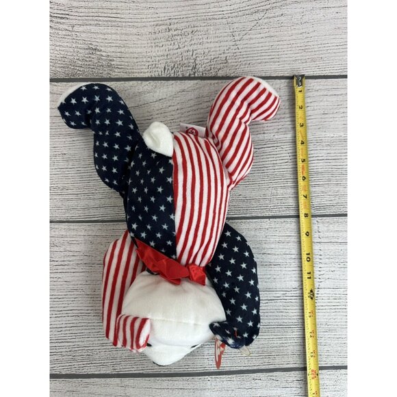 Beanie Babies SPANGLE BLUE WHITE & PINK Bears USA America Stars & Stripes 1999 - Picture 13 of 15